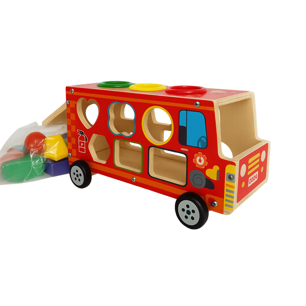 Carro clasificador de formas (tres motivos)